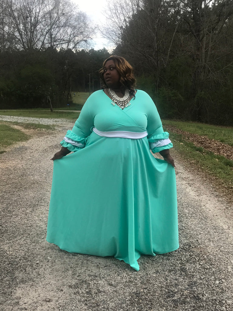 Tiffany Green Goddess Dress- PLUS SIZE ...